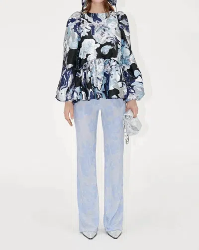 Stine Goya Jenny Top In Icy Flower In Blue