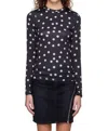 Stine Goya Juno Crewneck Top In Mini Daisy In Black