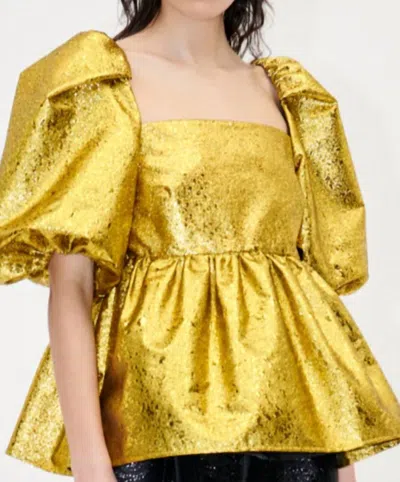Stine Goya Kinsley Top Blouse In Luminescent Gold In Multi