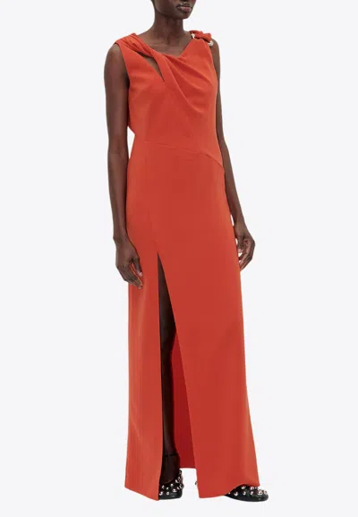 Stine Goya Knotted Maxi Dress In Red