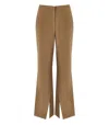 Stine Goya Leah Coffee Brown Flare Trousers In Brown