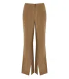 Stine Goya Leah Coffee Brown Flare Trousers In Brown