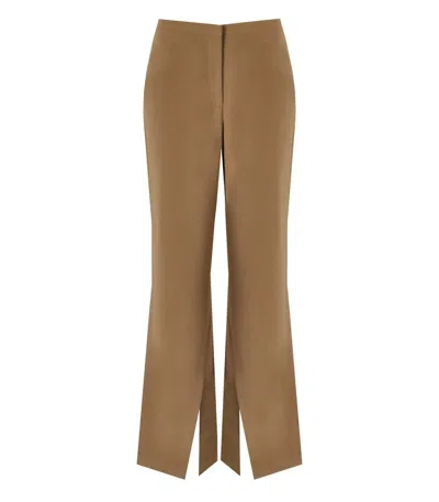 STINE GOYA STINE GOYA LEAH COFFEE BROWN FLARE TROUSERS