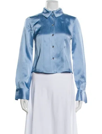Pre-owned Stine Goya Long Sleeve Blouse In Blue