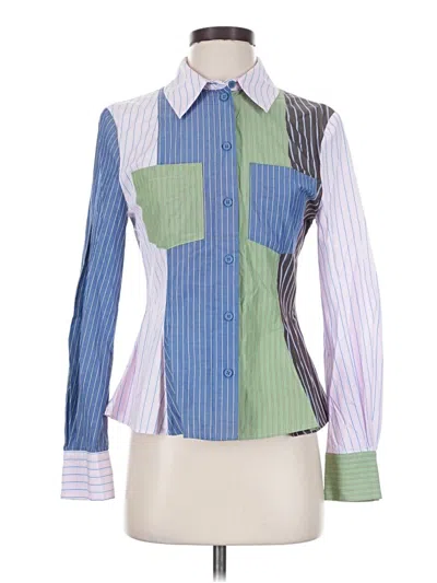 Pre-owned Stine Goya Long Sleeve Button Down Shirt In Green