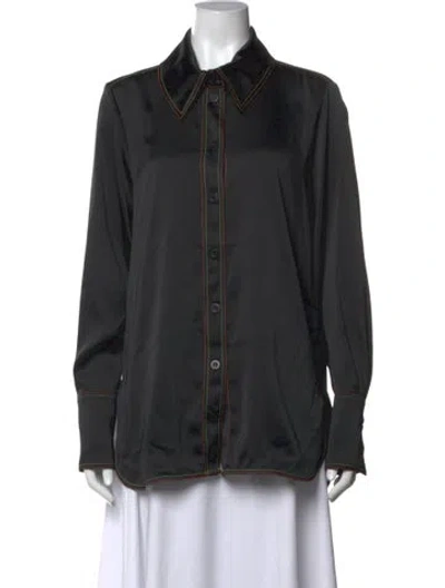 Pre-owned Stine Goya Long Sleeve Button-up Top W/ Tags In Grey