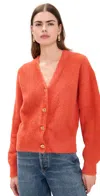 Stine Goya Long Sleeve Dropped Shoulder Cardigan Summer Fig In Summer Fig