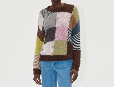 Stine Goya Long Sleeve Jumper In Multi Check