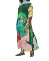 Stine Goya Long Sleeve Midi Dress In Summer House In Multi