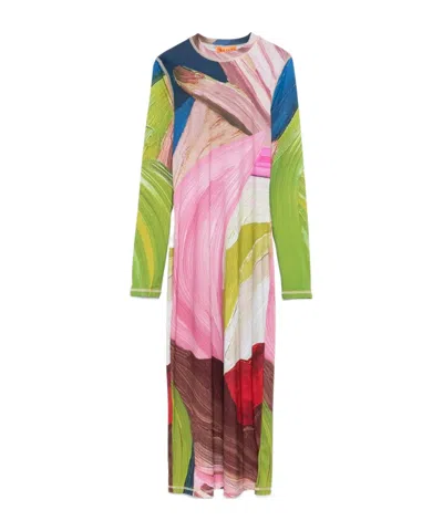 STINE GOYA LONG-SLEEVE MIDI DRESS