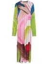 Stine Goya Long-sleeve Midi Dress In Pink