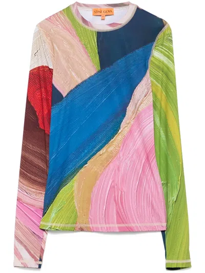 Stine Goya Long-sleeve Top In Blue