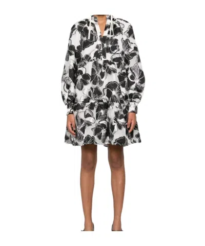 Stine Goya Anemone-jacquard Tier Mini Dress In White