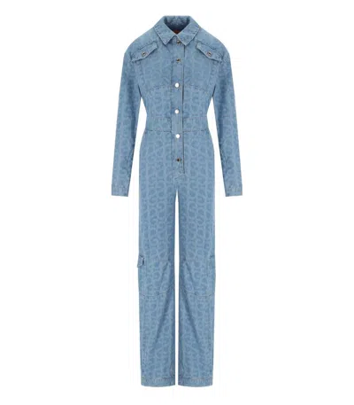 Stine Goya Louisiana Denim Jumpsuit In Light Blue