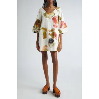 Stine Goya Mandy Floral Organic Cotton Shift Dress In Pastel Poppies