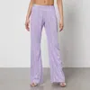 Stine Goya Markus Sequined Mesh Trousers In Lavender