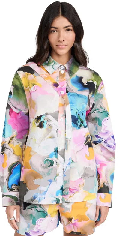 Stine Goya Womens Liquified Orchid Martina Liquified Orchid Cotton Shirt