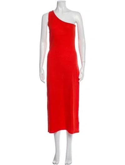 Pre-owned Stine Goya Merino Wool Long Dress In Orange