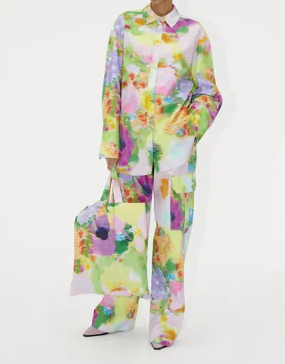 Stine Goya Mia Shirt In Faded Floral In Green