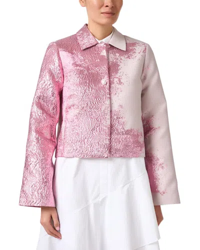 Stine Goya Mid Kiana Metallic Print Jacket In Pink