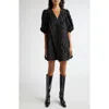 Stine Goya Black Mini Dress In Jet Black