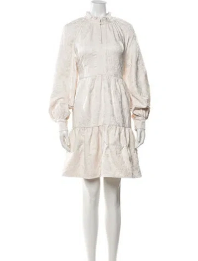 Pre-owned Stine Goya Mock Neck Mini Dress In Neutral