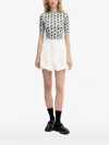 Stine Goya Monogram-print Short-sleeve T-shirt In Black