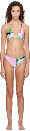 Stine Goya Multicolor Arum & Dhalia Bikini Set In 4009 Clouds