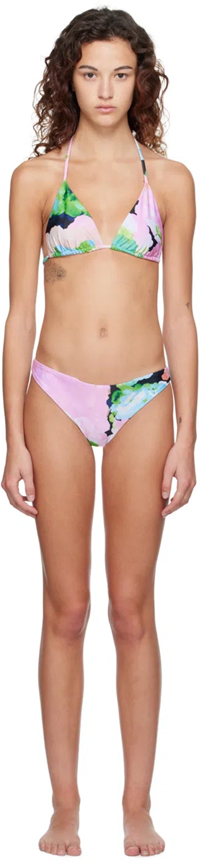 Stine Goya Multicolor Arum & Dhalia Bikini Set In 4009 Clouds