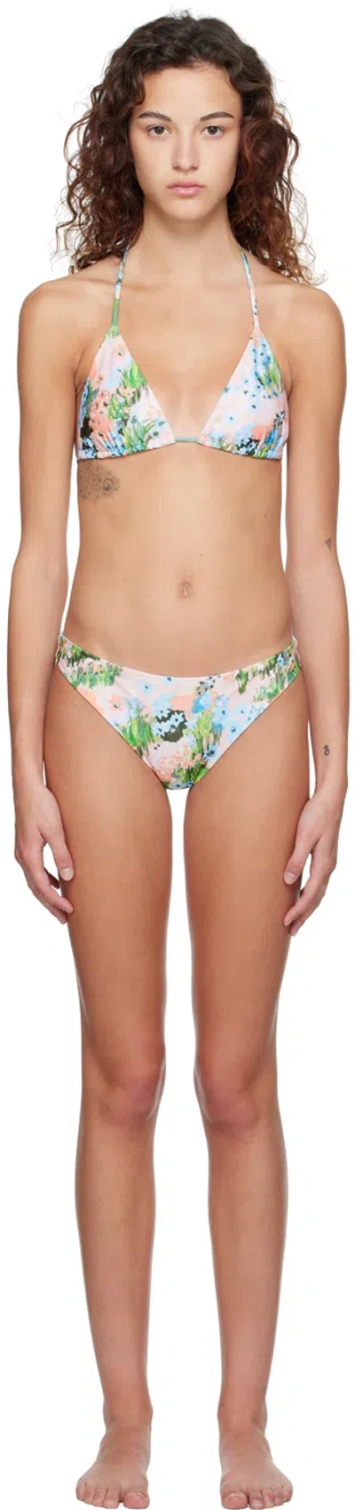 Stine Goya Multicolor Arum & Dhalia Bikini Set In 4039 Artist Canvas C