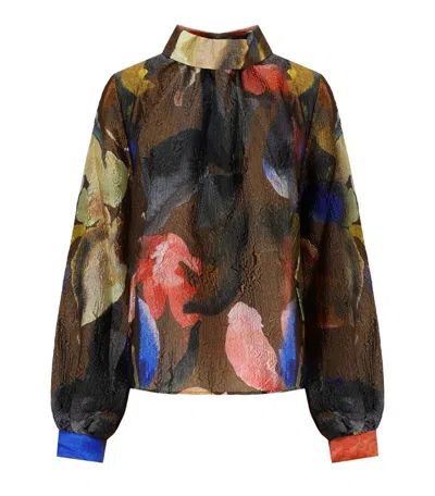 Stine Goya Multicolored Floral Blouse In Gray