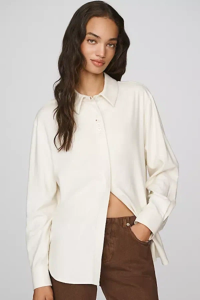 Stine Goya Noil 100% Silk Buttondown Shirt In Neutral