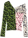 Stine Goya One-shoulder Long-sleeve Top In Green