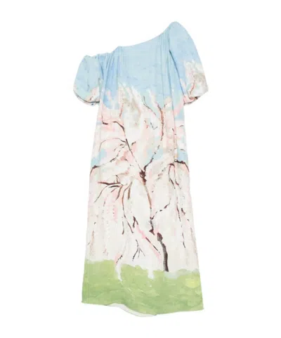 Stine Goya Cherry-blossom-print Maxi Dress In Multi
