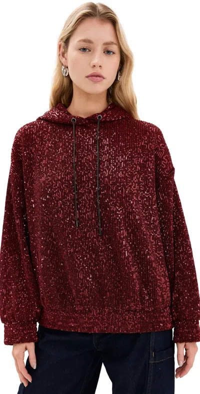STINE GOYA OVERSIZE HOODIE BORDEAUX
