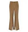 Stine Goya Leah Coffee Brown Flare Trousers In Brown