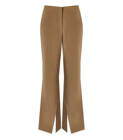STINE GOYA STINE GOYA LEAH COFFEE BROWN FLARE TROUSERS