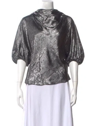 Pre-owned Stine Goya Patterned Cowl Neck Top In Multicolor