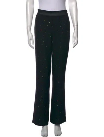 Pre-owned Stine Goya Patterned Flared Pants In Black