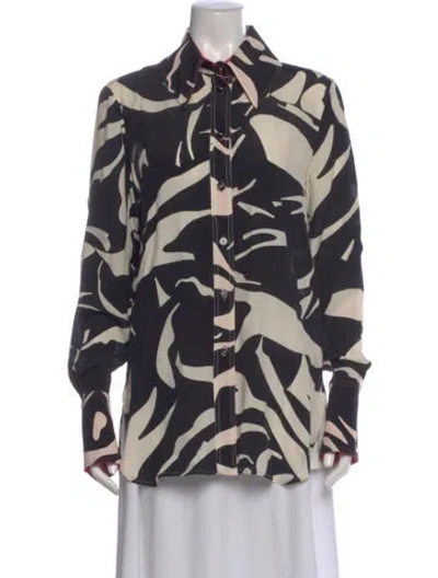 Pre-owned Stine Goya Patterned Long Sleeve Top In Multi