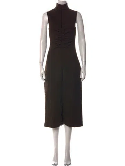 Pre-owned Stine Goya Patterned Midi Length Dress In Black