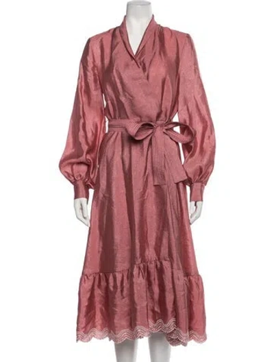 Pre-owned Stine Goya Patterned Midi Length Dress In Pink