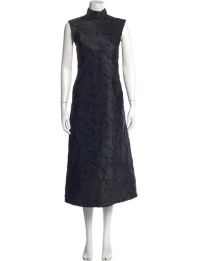 Pre-owned Stine Goya Patterned Midi Length Dress W/ Tags In Blue
