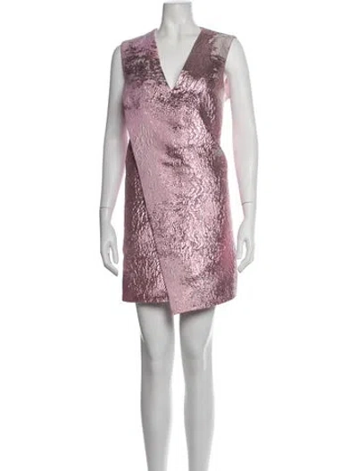 Pre-owned Stine Goya Patterned Mini Dress In Metallic/pink