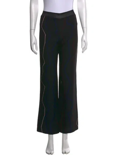 Pre-owned Stine Goya Patterned Wide Leg Pants In Black