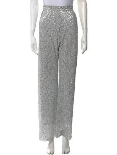 Pre-owned Stine Goya Patterned Wide Leg Pants In Grey/metallic