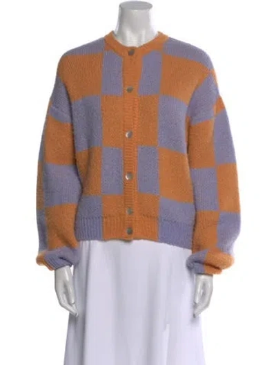 Pre-owned Stine Goya Plaid Print Crew Neck Sweater In Multi