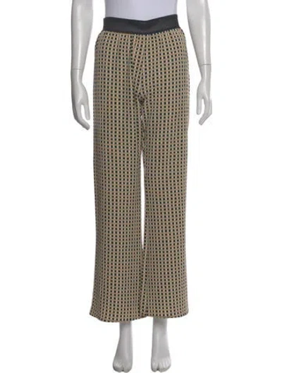 Pre-owned Stine Goya Plaid Print Wide Leg Pants In Multi