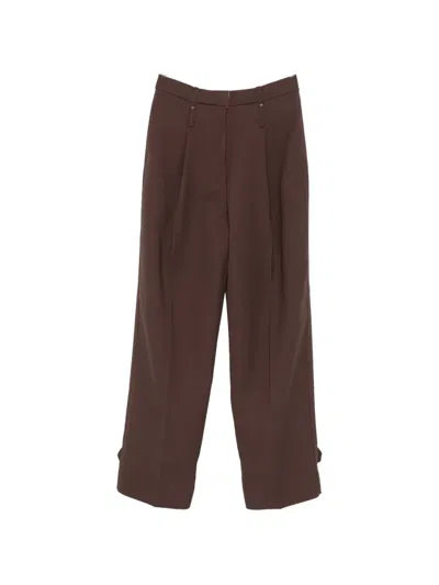 Stine Goya Pleated Trousers In Brown