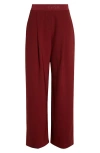 Stine Goya Pleated Wide Leg Long Pants In Bordeaux In Bordeaux